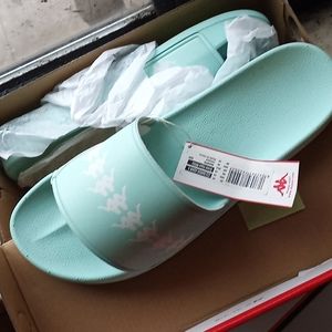 Kappa slides men Green Aqua-white